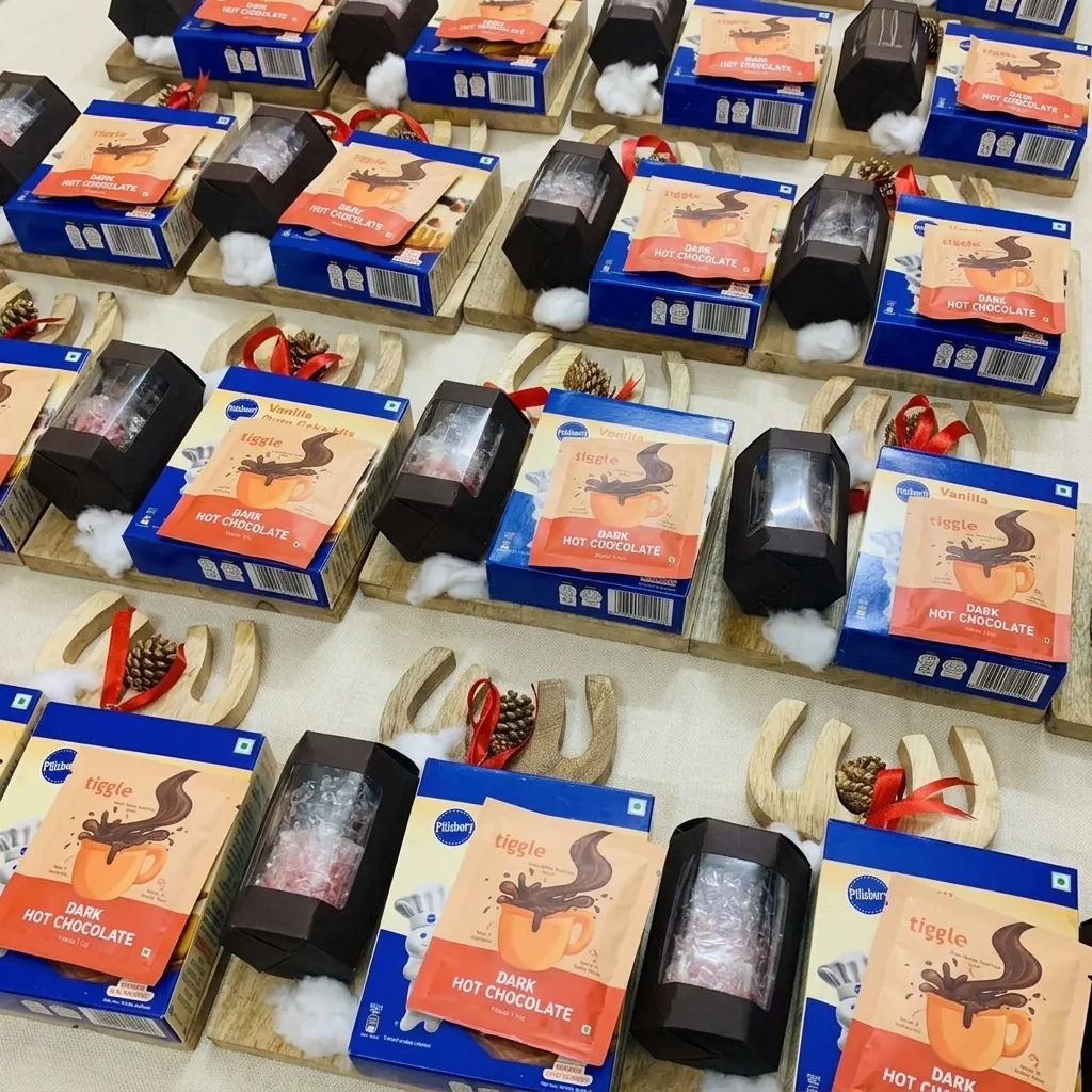 Bulk Christmas gifting packs arranged for employee or event delivery