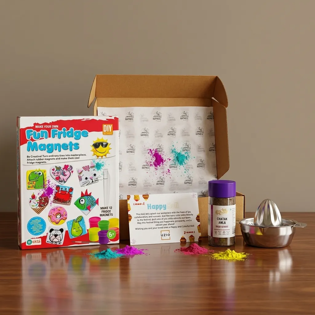 UZIO personalised Holi gifting kit with activity products