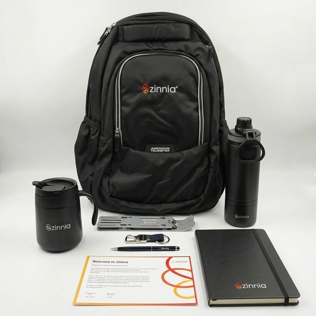 Custom employee joining kit with branded products
