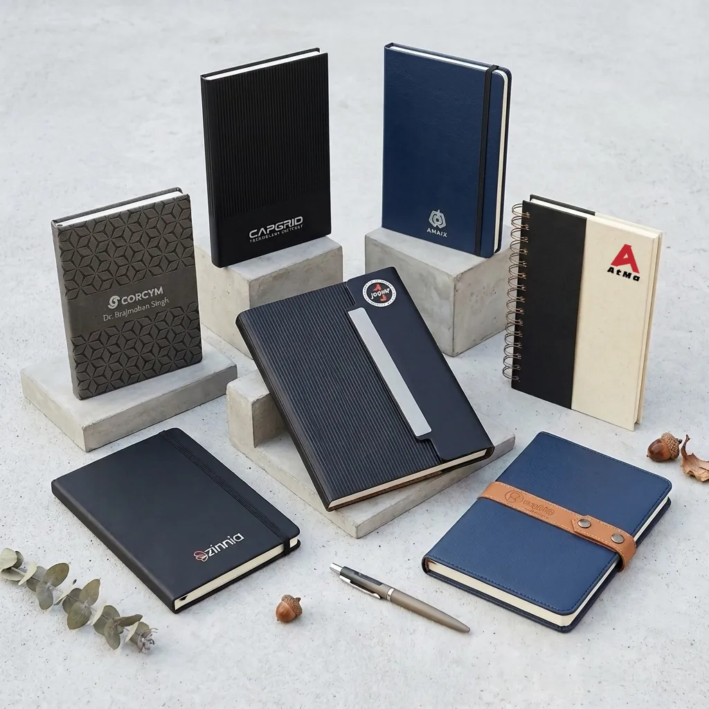 Branded corporate diaries and notebooks