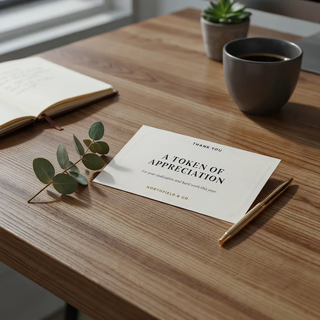 Variety of employee recognition cards