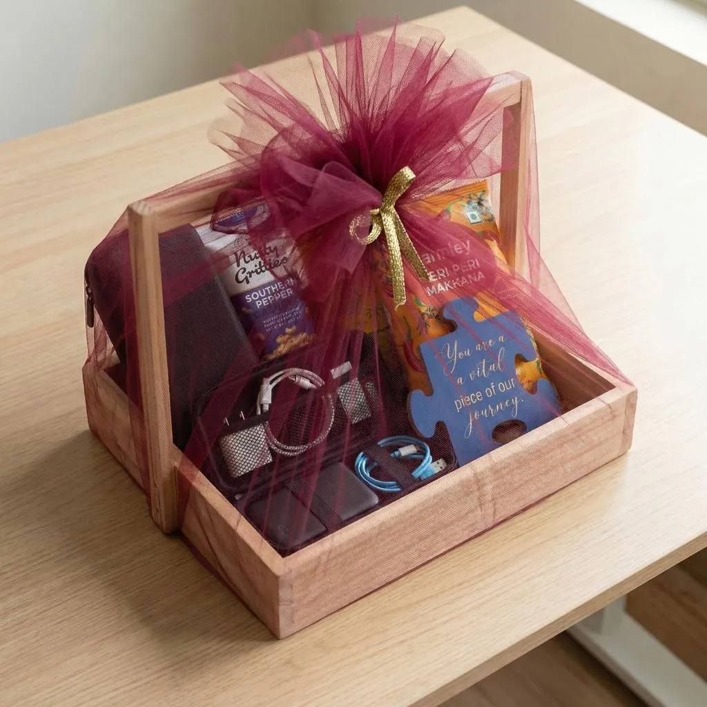 Thoughtful gifting welcome crate